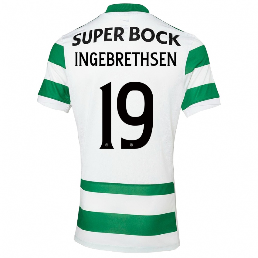 ילדים Erik Ingebrethsen #19 ירוק לבן ג'רזי ביתית 2025/26 חולצה קצרה