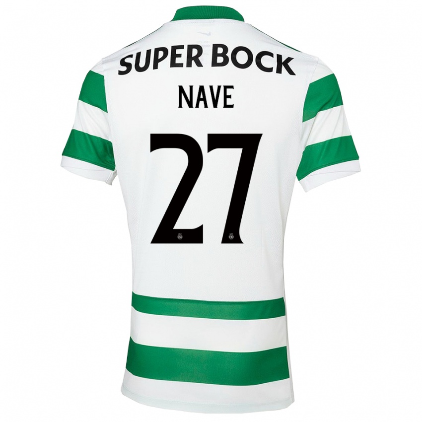 ילדים Matilde Nave #27 ירוק לבן ג'רזי ביתית 2025/26 חולצה קצרה