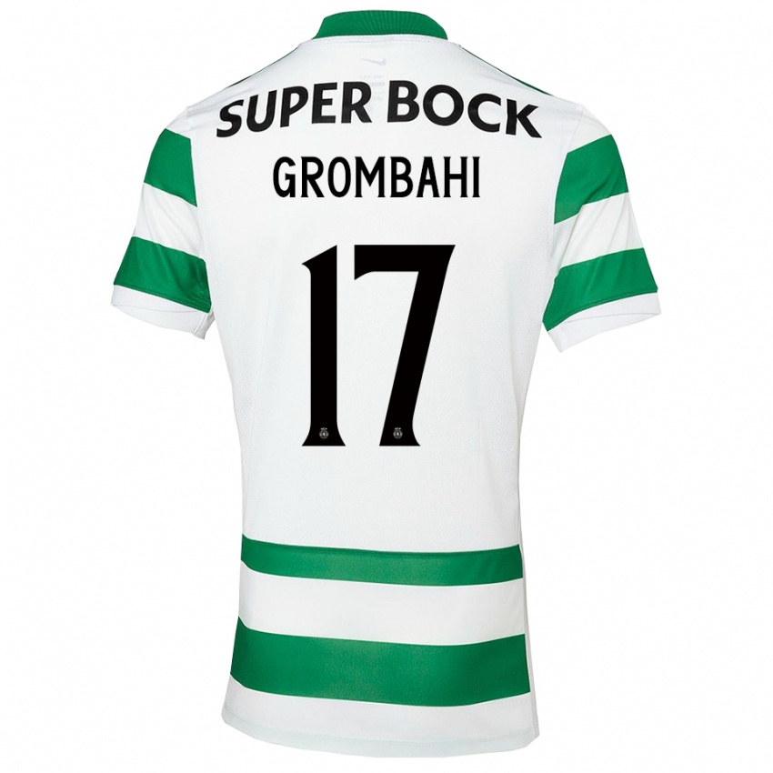 ילדים Chris Grombahi #17 ירוק לבן ג'רזי ביתית 2025/26 חולצה קצרה