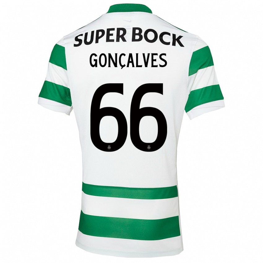 ילדים Iara Gonçalves #66 ירוק לבן ג'רזי ביתית 2025/26 חולצה קצרה