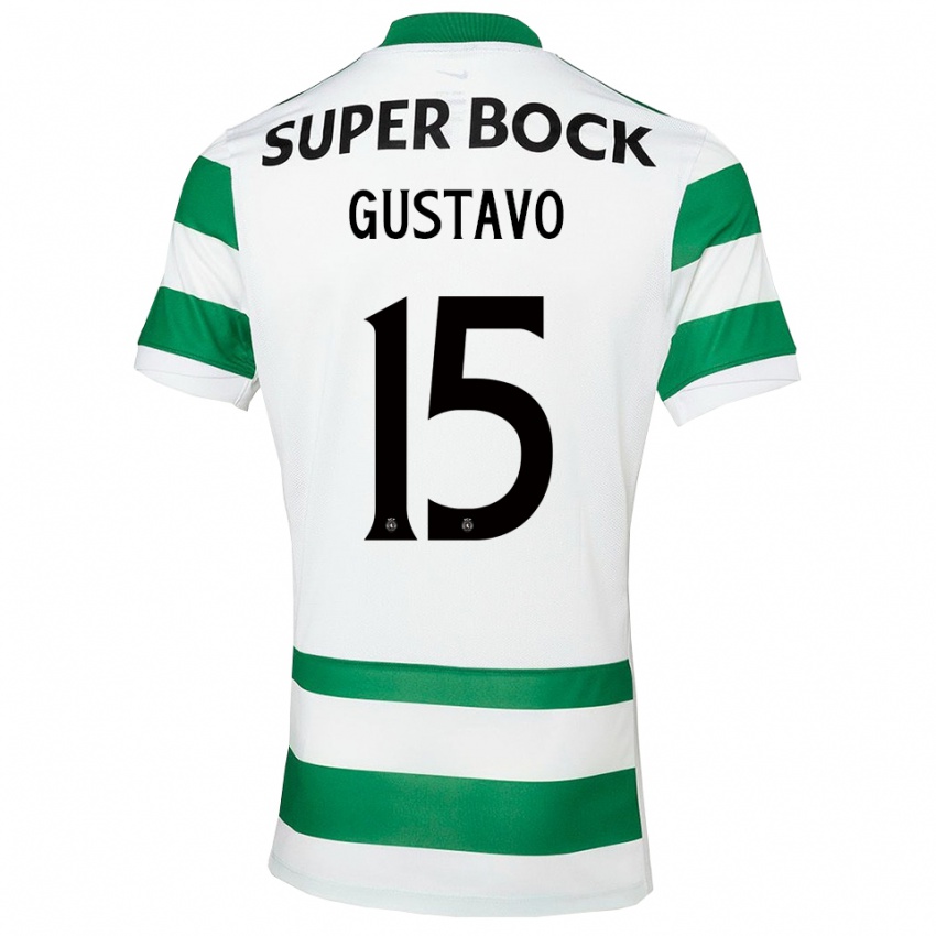 ילדים Luís Gustavo #15 ירוק לבן ג'רזי ביתית 2025/26 חולצה קצרה