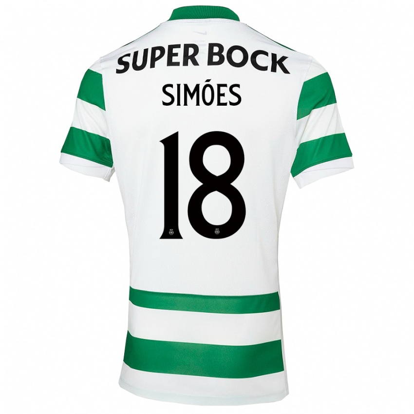 ילדים Francisco Simões #18 ירוק לבן ג'רזי ביתית 2025/26 חולצה קצרה