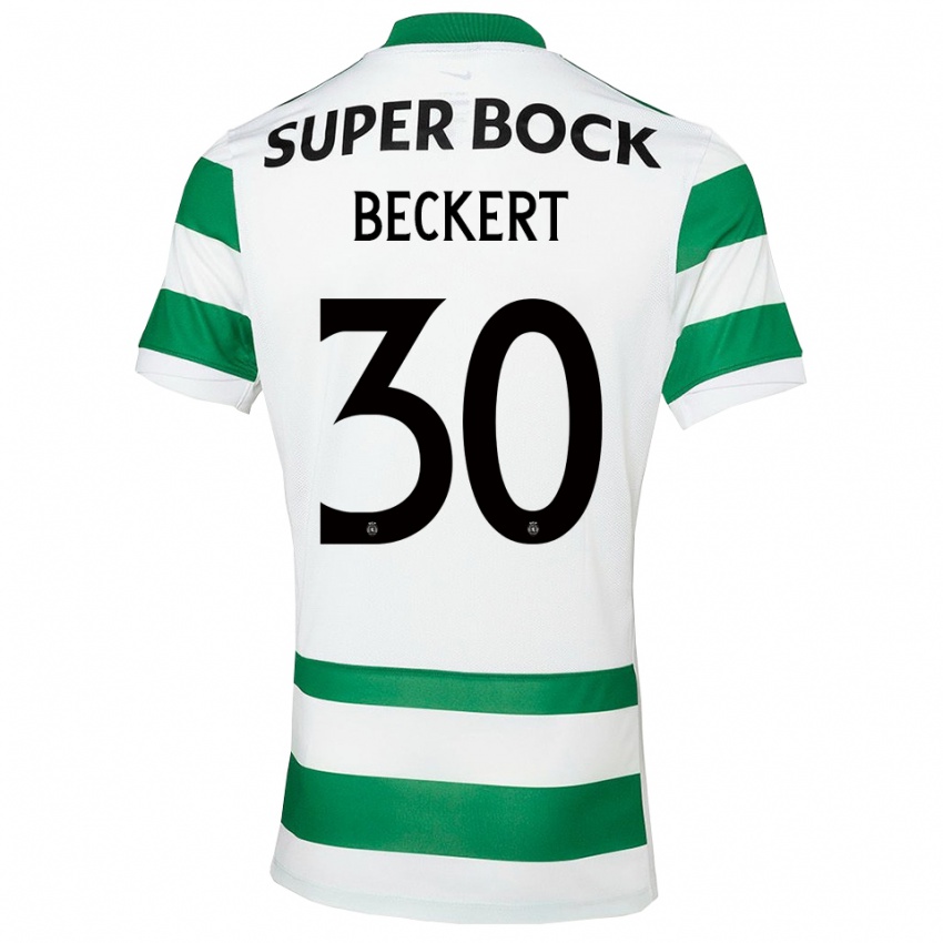 ילדים Carolina Beckert #30 ירוק לבן ג'רזי ביתית 2025/26 חולצה קצרה