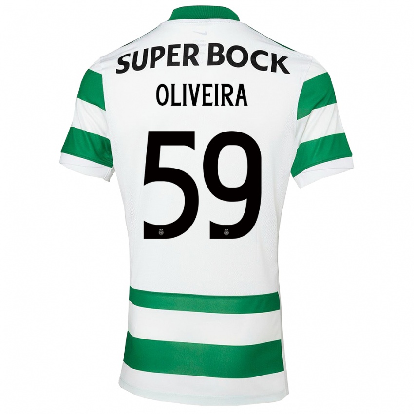 ילדים Kauã Oliveira #59 ירוק לבן ג'רזי ביתית 2025/26 חולצה קצרה