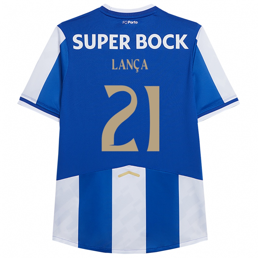 ילדים Gabriel Lança #21 כחול לבן ג'רזי ביתית 2025/26 חולצה קצרה