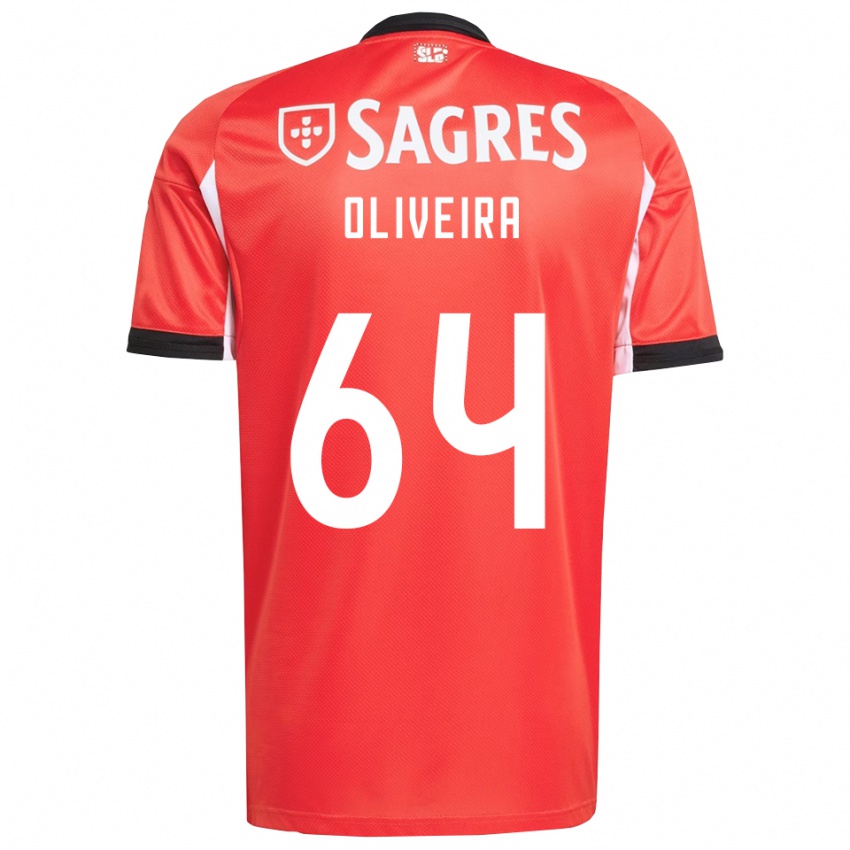 ילדים Gonçalo Oliveira #64 אדום לבן ג'רזי ביתית 2025/26 חולצה קצרה
