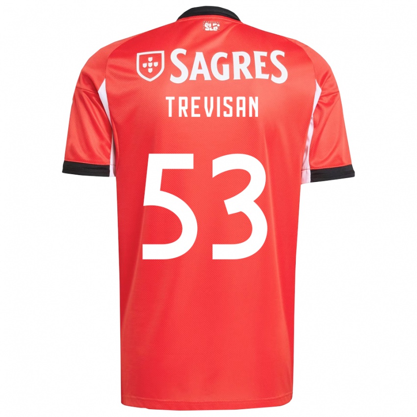 ילדים Jelani Trevisan #53 אדום לבן ג'רזי ביתית 2025/26 חולצה קצרה