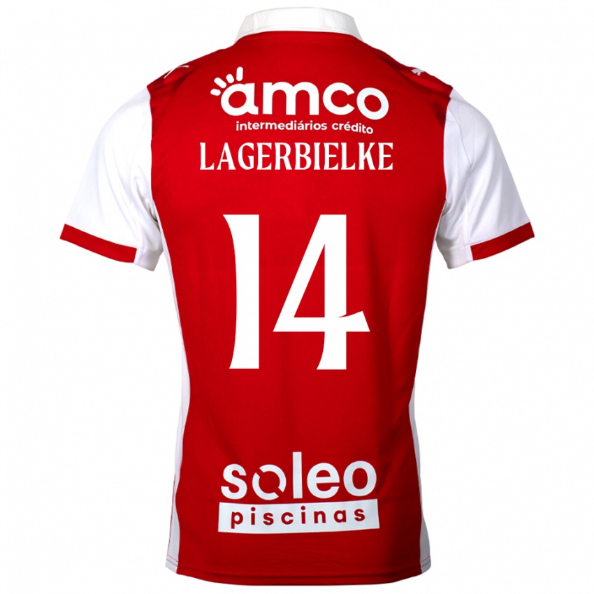 ילדים גוסטב לויירביאלקה #14 אדום לבן ג'רזי ביתית 2025/26 חולצה קצרה