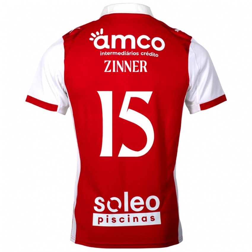 ילדים סילביו זינר #15 אדום לבן ג'רזי ביתית 2025/26 חולצה קצרה