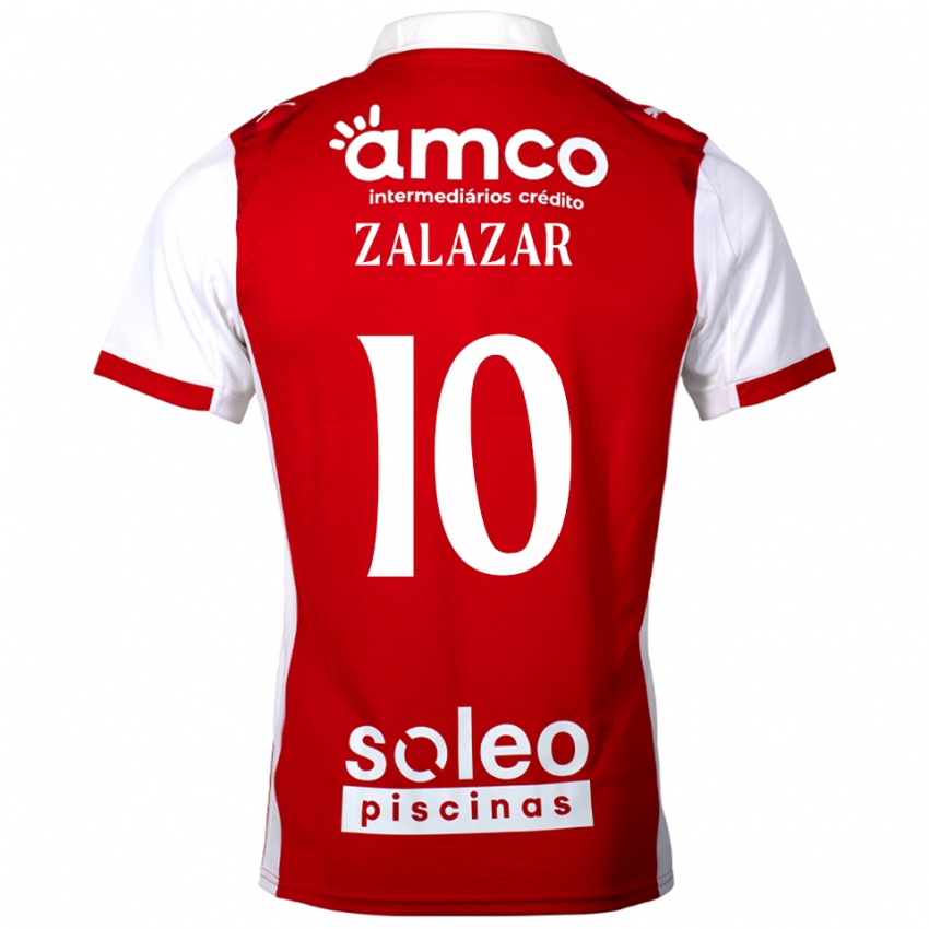 ילדים רודריגו סלסאר #10 אדום לבן ג'רזי ביתית 2025/26 חולצה קצרה