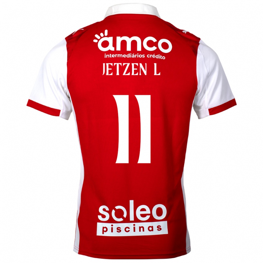 ילדים Jetzen Lopez #11 אדום לבן ג'רזי ביתית 2025/26 חולצה קצרה
