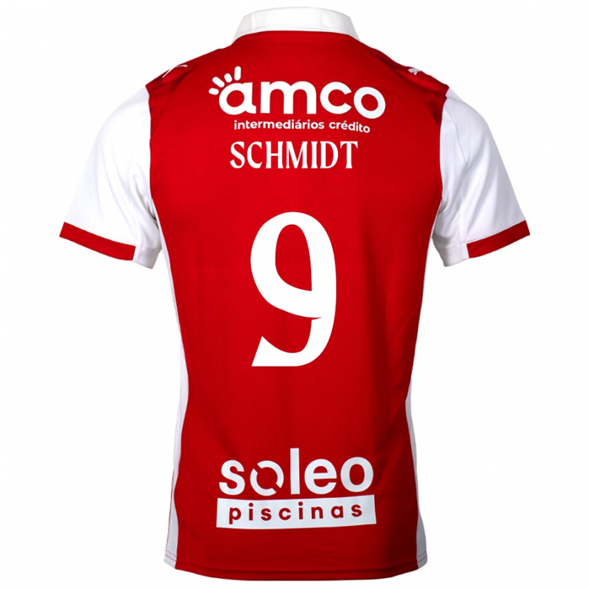 ילדים Malu Schmidt #9 אדום לבן ג'רזי ביתית 2025/26 חולצה קצרה