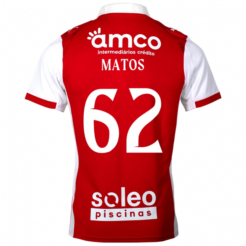 ילדים Nuno Matos #62 אדום לבן ג'רזי ביתית 2025/26 חולצה קצרה