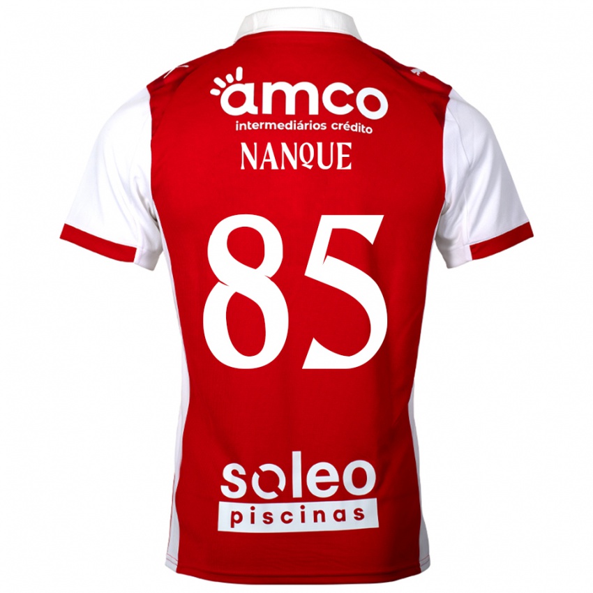 ילדים Edgar Nanque #85 אדום לבן ג'רזי ביתית 2025/26 חולצה קצרה