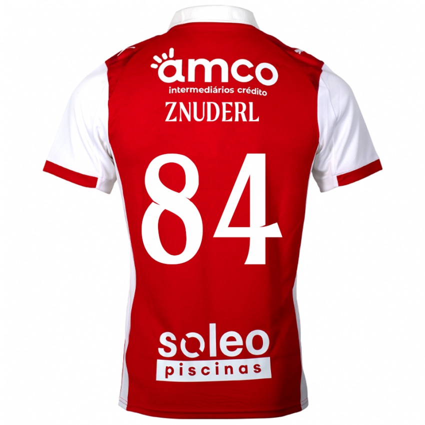 ילדים Tai Znuderl #84 אדום לבן ג'רזי ביתית 2025/26 חולצה קצרה