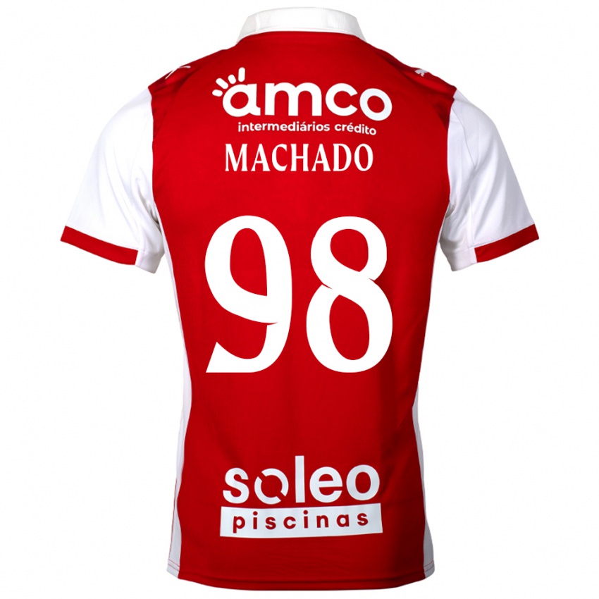 ילדים Gonçalo Machado #98 אדום לבן ג'רזי ביתית 2025/26 חולצה קצרה