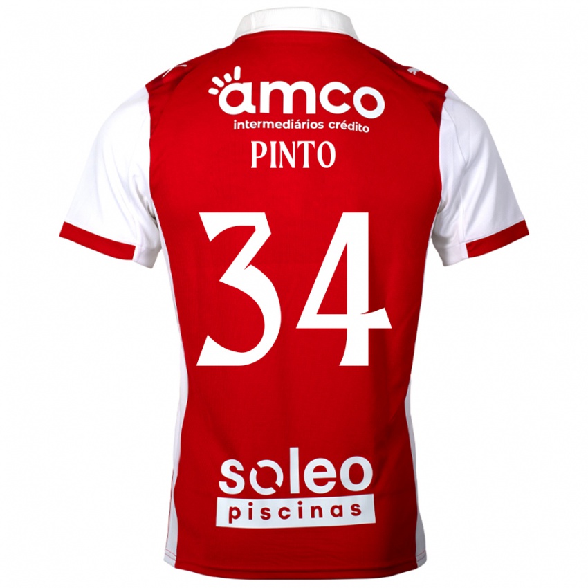 ילדים Ana Pinto #34 אדום לבן ג'רזי ביתית 2025/26 חולצה קצרה