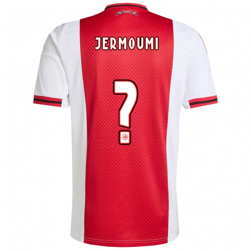 ילדים Diyae Jermoumi #0 אדום לבן ג'רזי ביתית 2025/26 חולצה קצרה