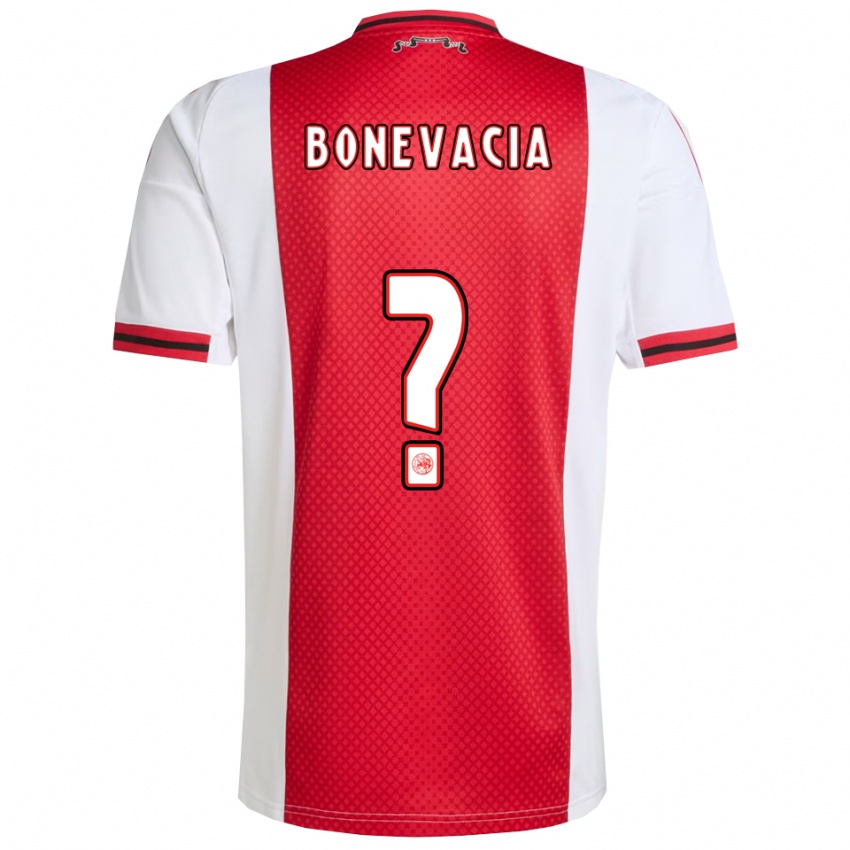 ילדים Giuliano Bonevacia #0 אדום לבן ג'רזי ביתית 2025/26 חולצה קצרה