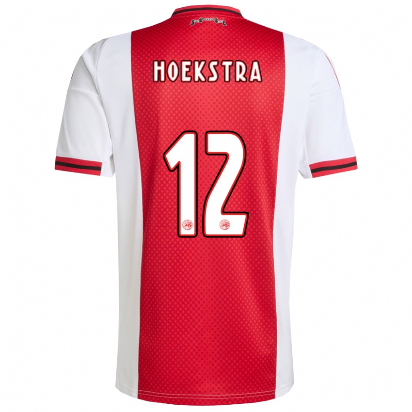 ילדים איזבל הוקסטרה #12 אדום לבן ג'רזי ביתית 2025/26 חולצה קצרה