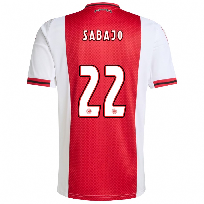 ילדים קווינטי סבאחו #22 אדום לבן ג'רזי ביתית 2025/26 חולצה קצרה