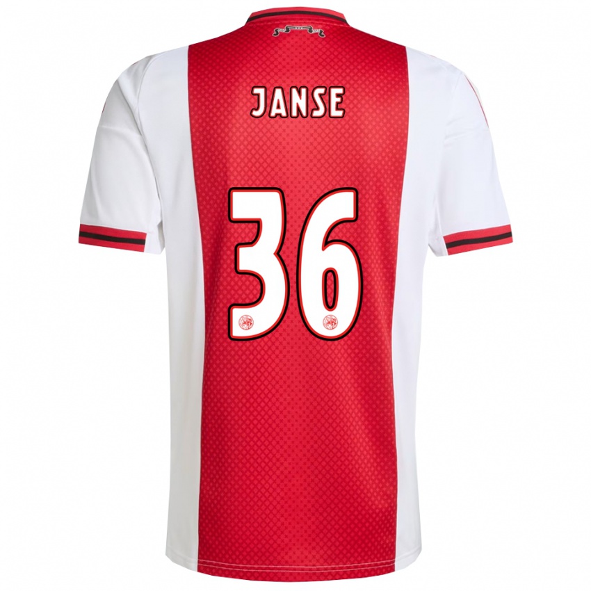 ילדים Dies Janse #36 אדום לבן ג'רזי ביתית 2025/26 חולצה קצרה