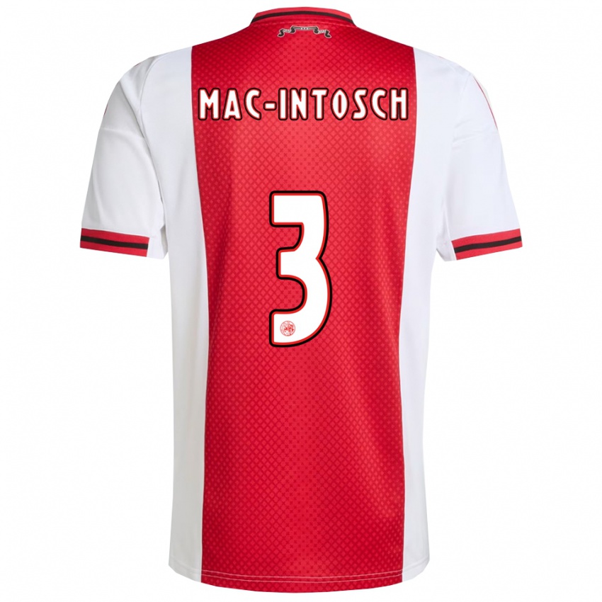 ילדים קלווין מאק-אינטוש #3 אדום לבן ג'רזי ביתית 2025/26 חולצה קצרה