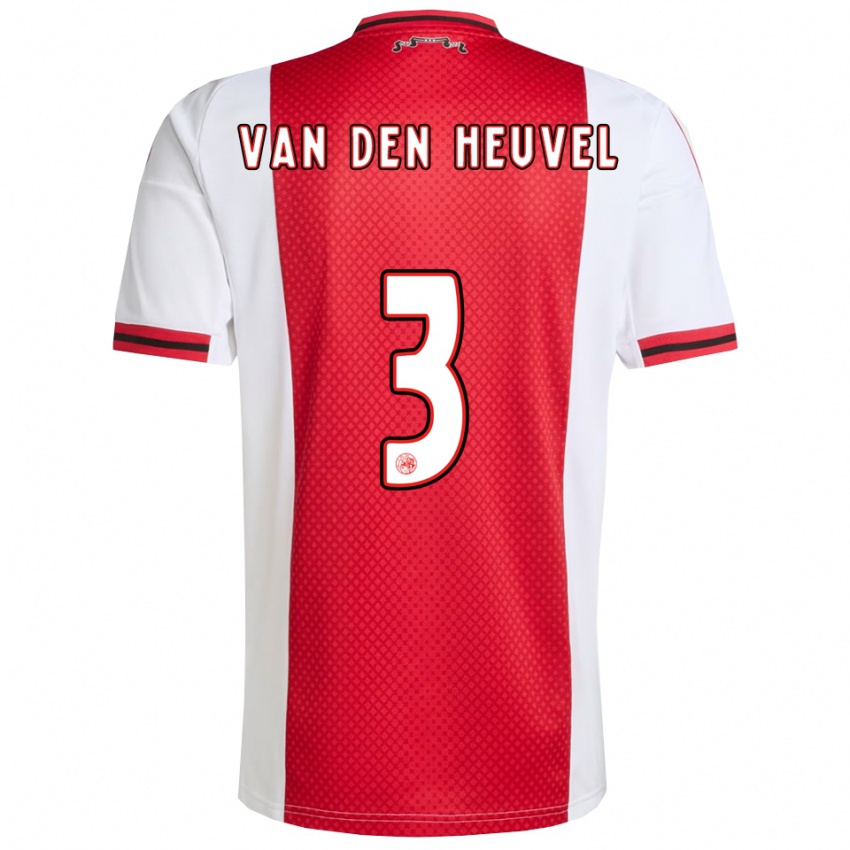 ילדים נינו ואן דן הובל #3 אדום לבן ג'רזי ביתית 2025/26 חולצה קצרה