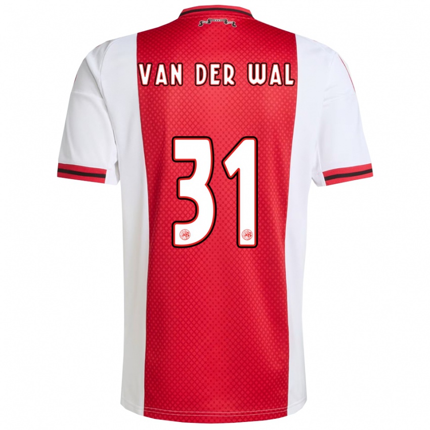 ילדים דיונה ואן דר וואל #31 אדום לבן ג'רזי ביתית 2025/26 חולצה קצרה