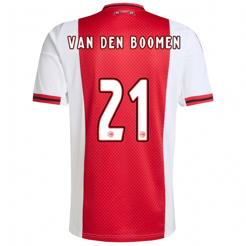 ילדים ברנקו ואן דן בומן #21 אדום לבן ג'רזי ביתית 2025/26 חולצה קצרה