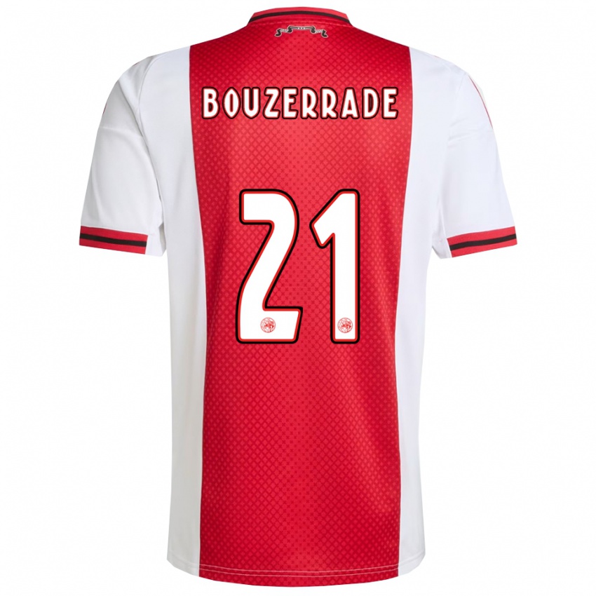 ילדים זאינה בוזררד #21 אדום לבן ג'רזי ביתית 2025/26 חולצה קצרה