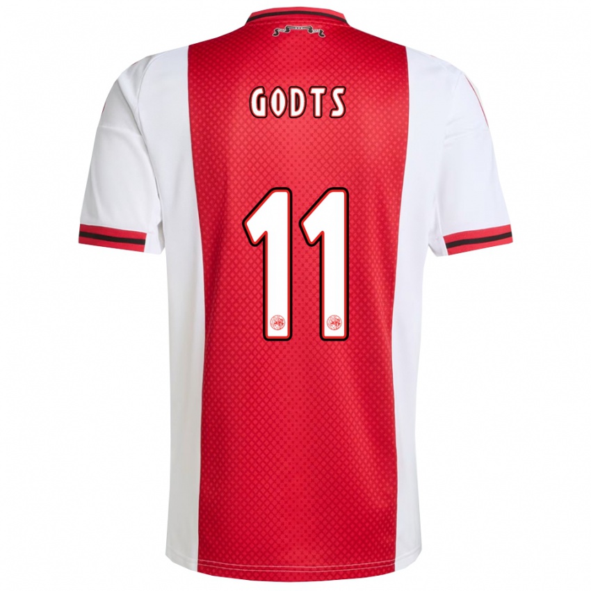 ילדים מיקה גודטס #11 אדום לבן ג'רזי ביתית 2025/26 חולצה קצרה