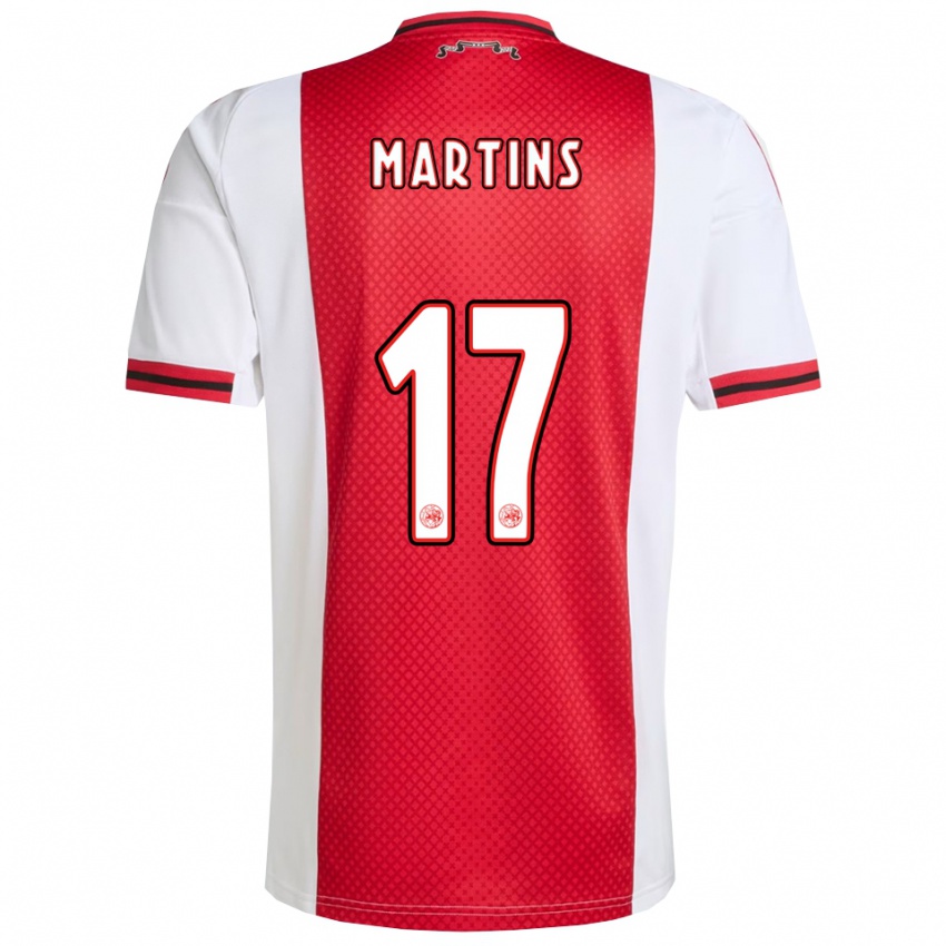 ילדים Lilinho Martins #17 אדום לבן ג'רזי ביתית 2025/26 חולצה קצרה