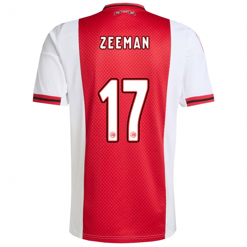 ילדים קלי זימן #17 אדום לבן ג'רזי ביתית 2025/26 חולצה קצרה