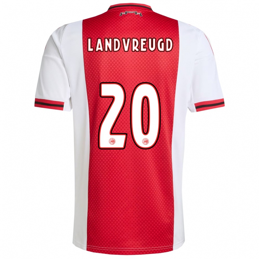 ילדים Nafairon Landvreugd #20 אדום לבן ג'רזי ביתית 2025/26 חולצה קצרה