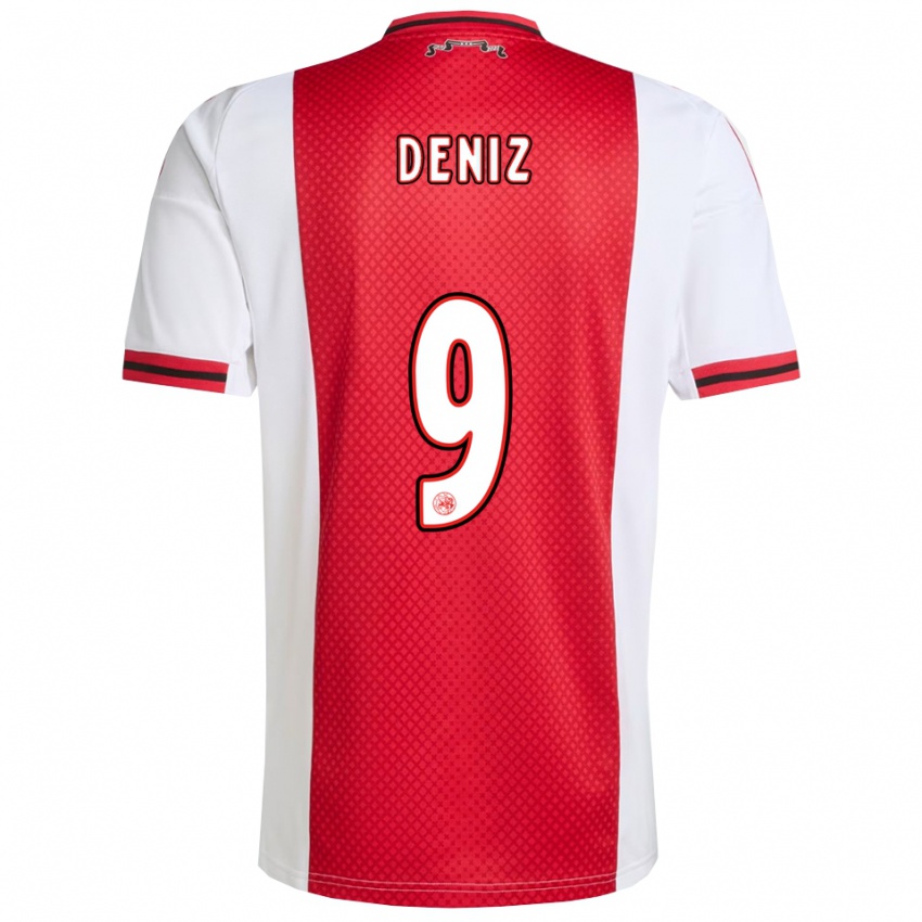ילדים Esad Deniz #9 אדום לבן ג'רזי ביתית 2025/26 חולצה קצרה