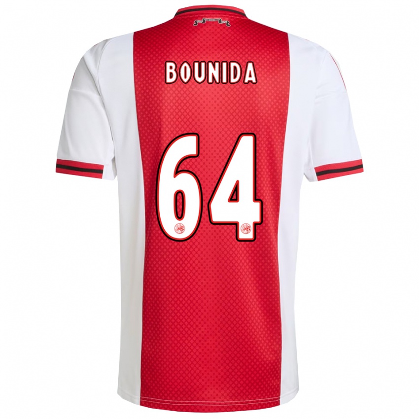 ילדים Rayane Bounida #64 אדום לבן ג'רזי ביתית 2025/26 חולצה קצרה