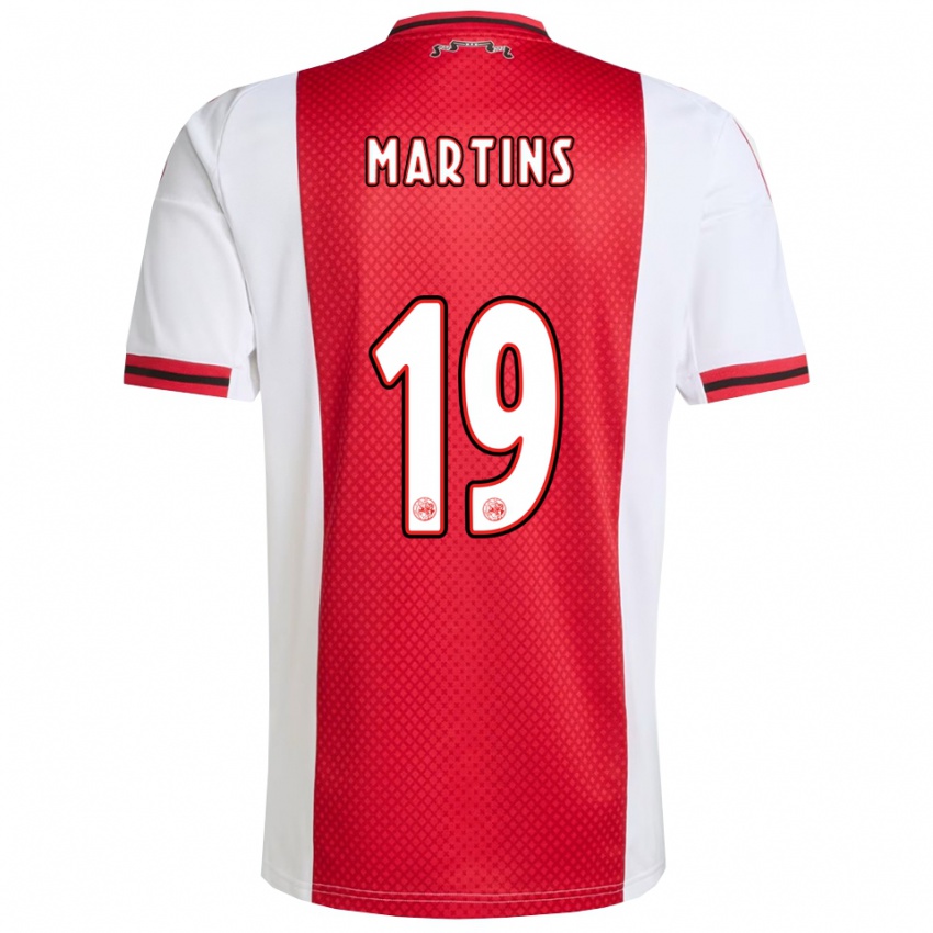 ילדים Lulinho Martins #19 אדום לבן ג'רזי ביתית 2025/26 חולצה קצרה