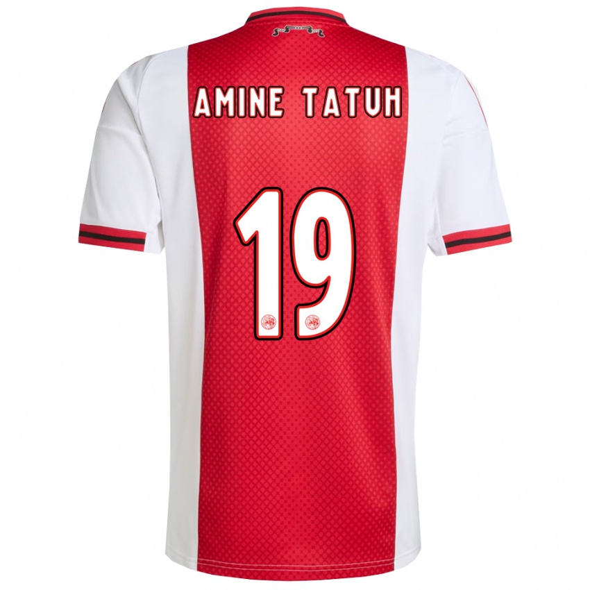 ילדים Mohammed Amine Tatuh #19 אדום לבן ג'רזי ביתית 2025/26 חולצה קצרה