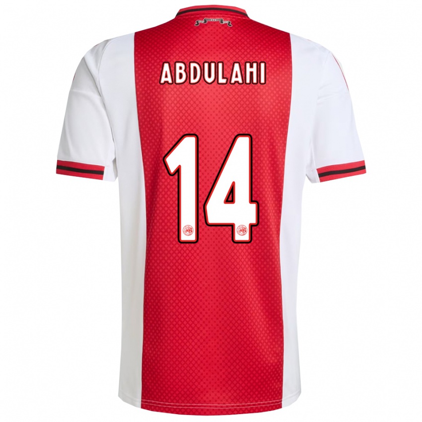 ילדים ליבאן עבדולאחי #14 אדום לבן ג'רזי ביתית 2025/26 חולצה קצרה