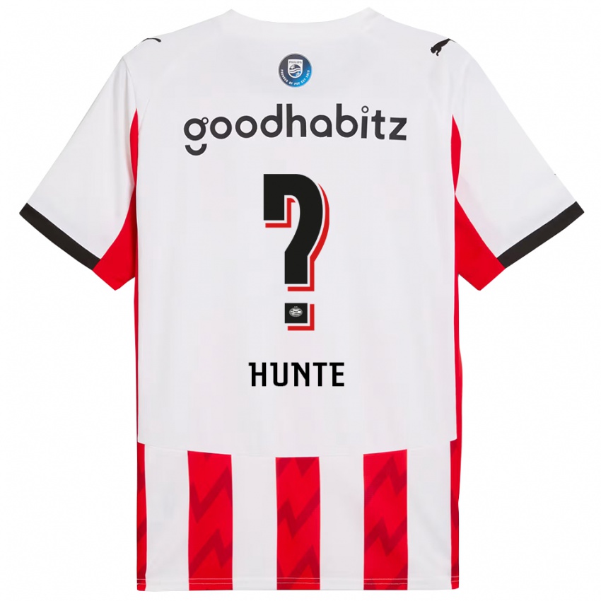 ילדים Jerayno Hunte #0 אדום לבן ג'רזי ביתית 2025/26 חולצה קצרה