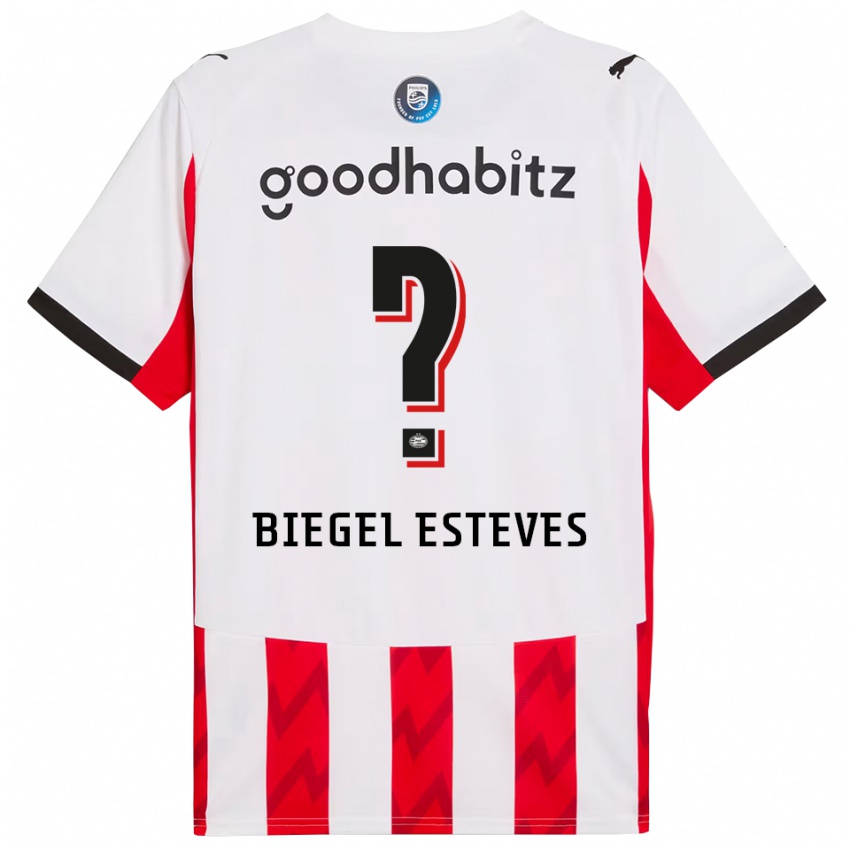 ילדים מון ביגל אסטבס #0 אדום לבן ג'רזי ביתית 2025/26 חולצה קצרה