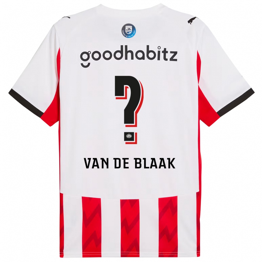 ילדים Emmanuel Van De Blaak #0 אדום לבן ג'רזי ביתית 2025/26 חולצה קצרה