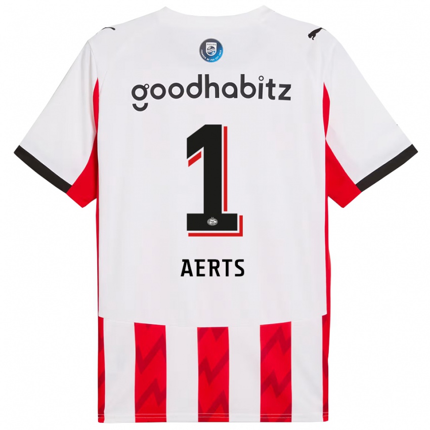 ילדים Kane Aerts #1 אדום לבן ג'רזי ביתית 2025/26 חולצה קצרה