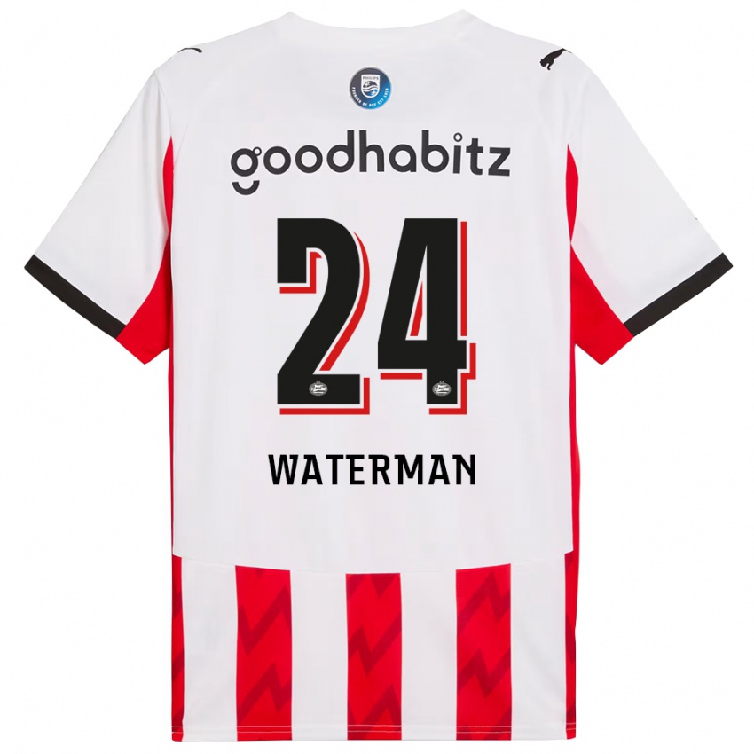 ילדים בוי ווטרמן #24 אדום לבן ג'רזי ביתית 2025/26 חולצה קצרה