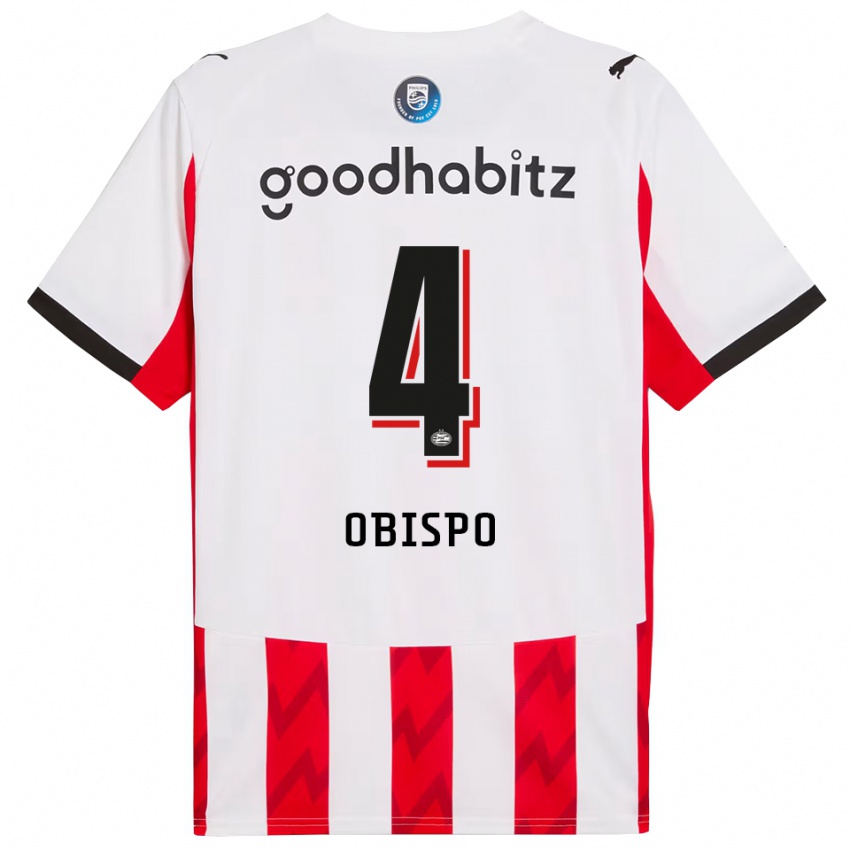 ילדים ארמנדו אוביספו #4 אדום לבן ג'רזי ביתית 2025/26 חולצה קצרה