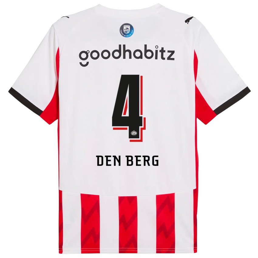 ילדים מנדי ואן דן ברג #4 אדום לבן ג'רזי ביתית 2025/26 חולצה קצרה