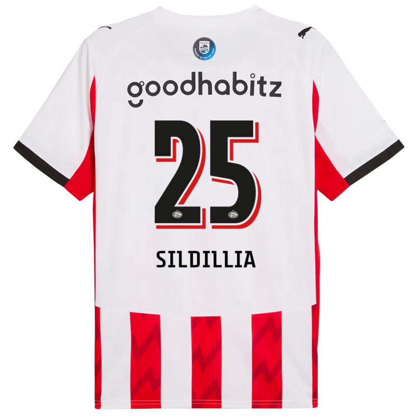 ילדים קיליאן סילדיליה #25 אדום לבן ג'רזי ביתית 2025/26 חולצה קצרה