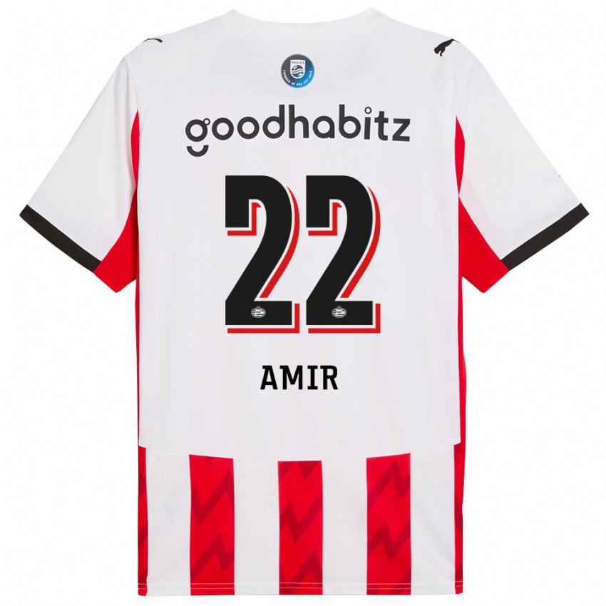 ילדים Amir Al-Anany #22 אדום לבן ג'רזי ביתית 2025/26 חולצה קצרה