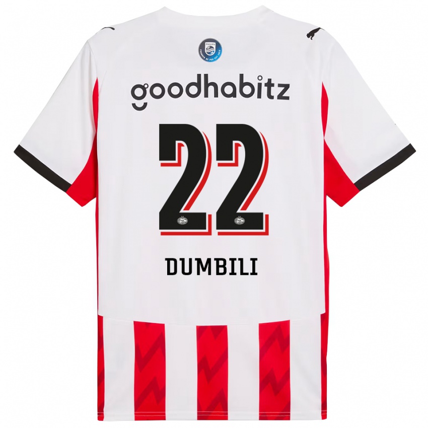 ילדים Samuel Dumbili #22 אדום לבן ג'רזי ביתית 2025/26 חולצה קצרה